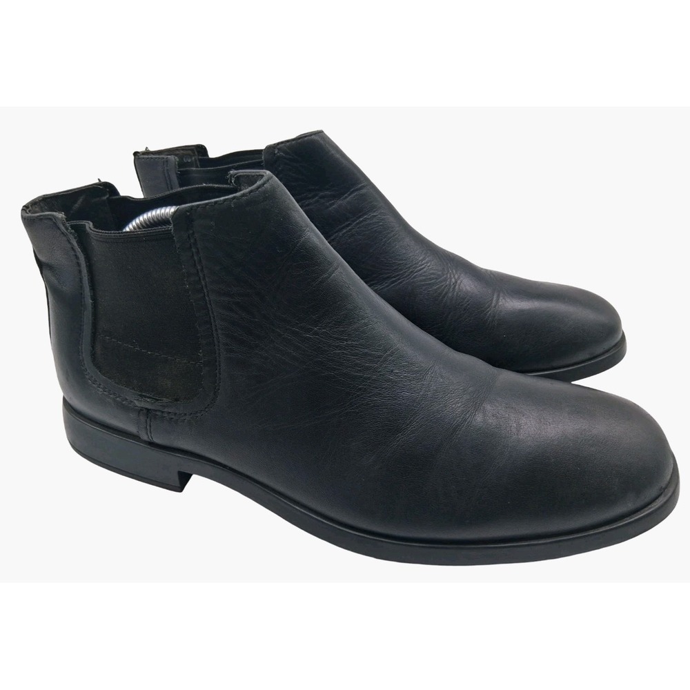 Camper Chelsea Boots Mens Size 9 Black Leather Pull On Ankle Casual Boots
